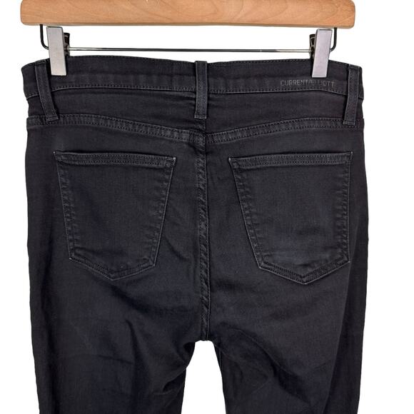 Current/Elliot Jet Black The Original High Waist Stiletto Skinny Jeans - Picture 5 of 8